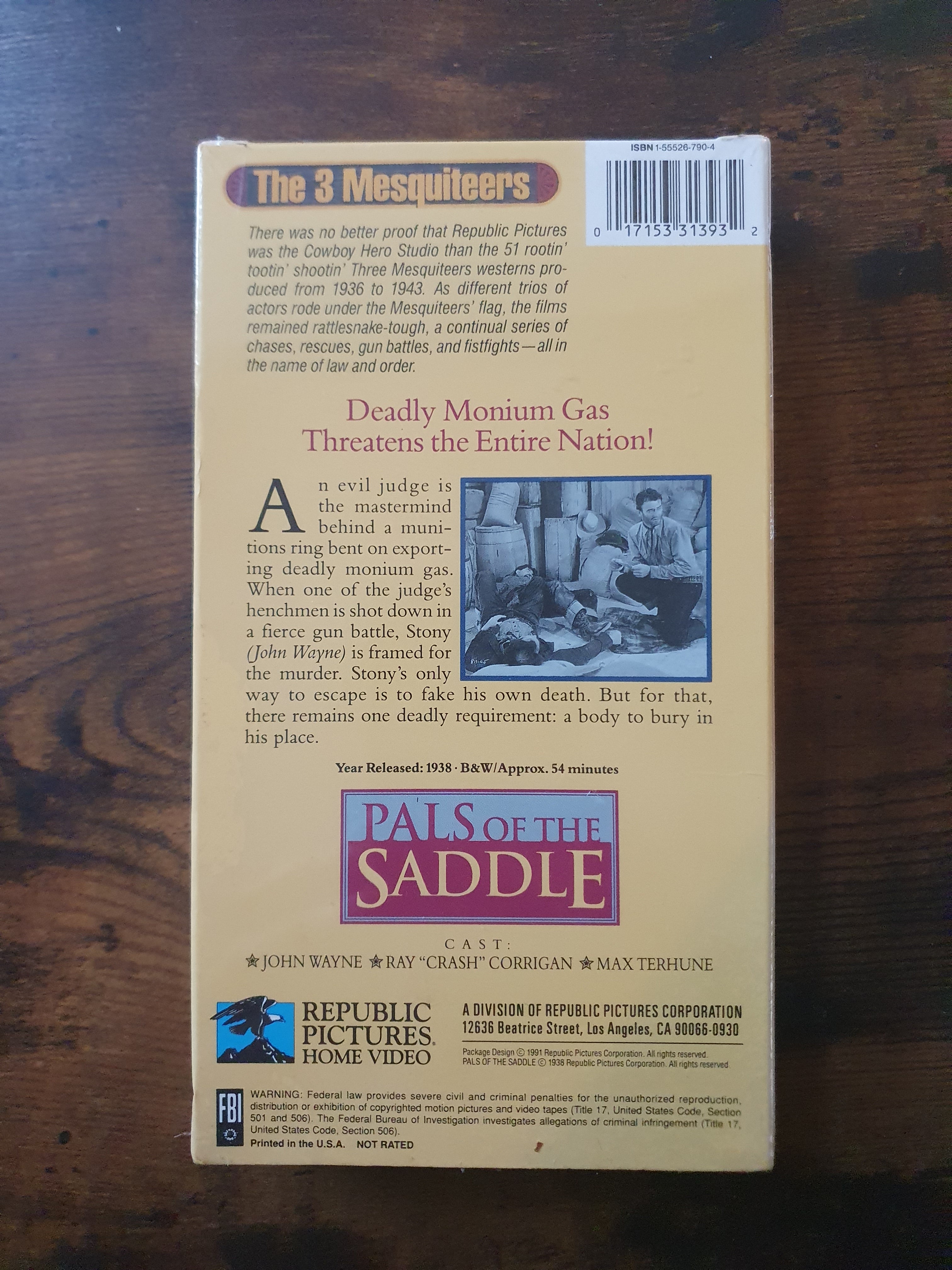 Sealed VHS: John Wayne in Pals of the Saddle