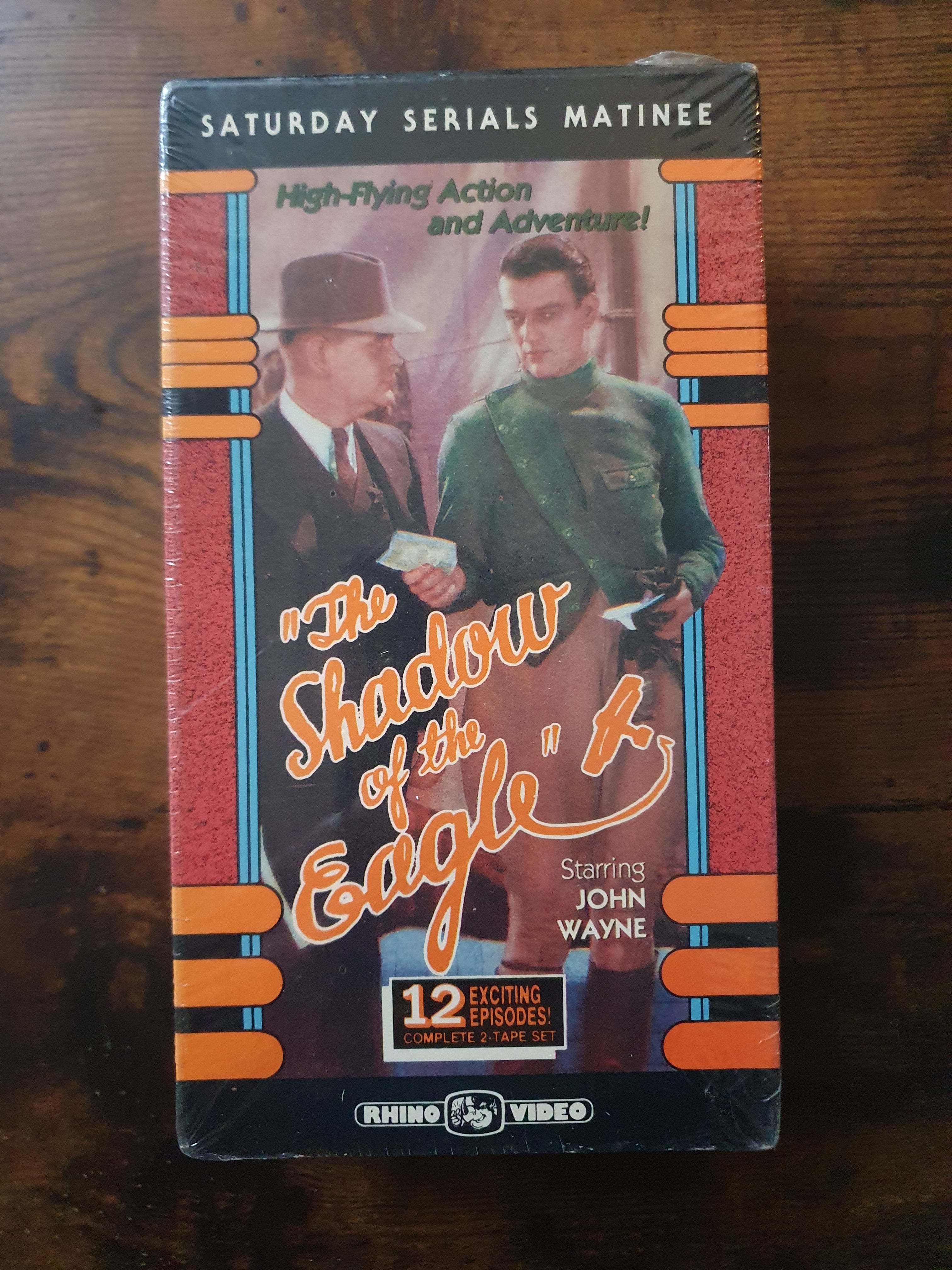 Sealed VHS: John Wayne - The Shadow of the Eagle double VHS