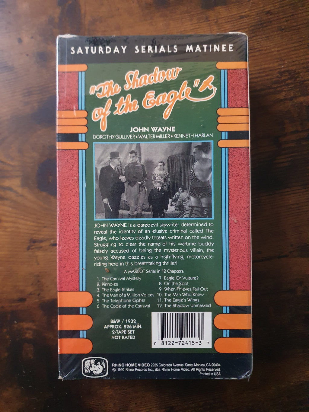 Sealed VHS: John Wayne - The Shadow of the Eagle double VHS