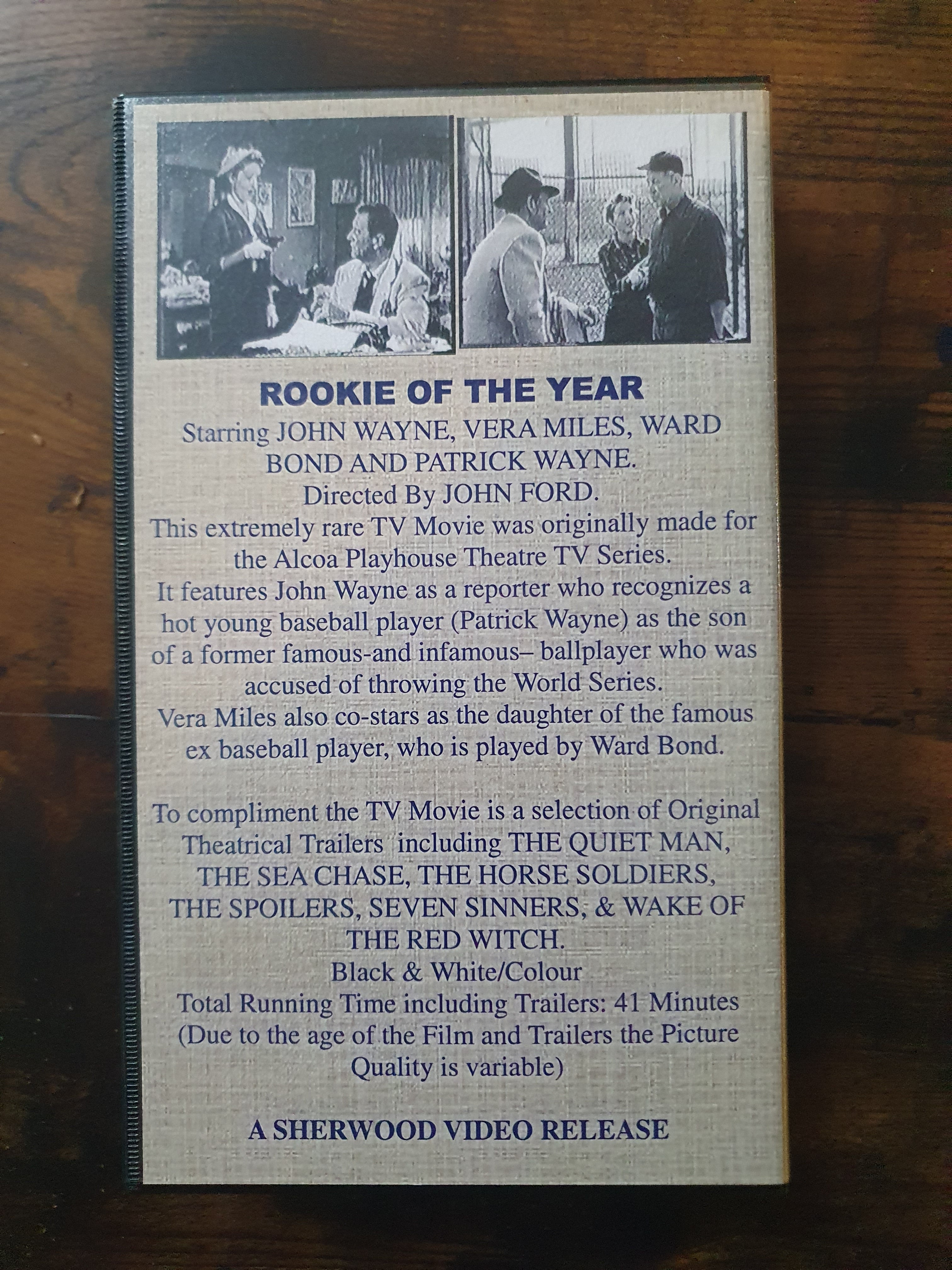 John Wayne VHS Unrated - Rookie of the Year