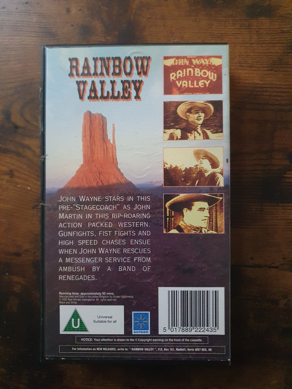 John Wayne VHS - Rainbow Valley