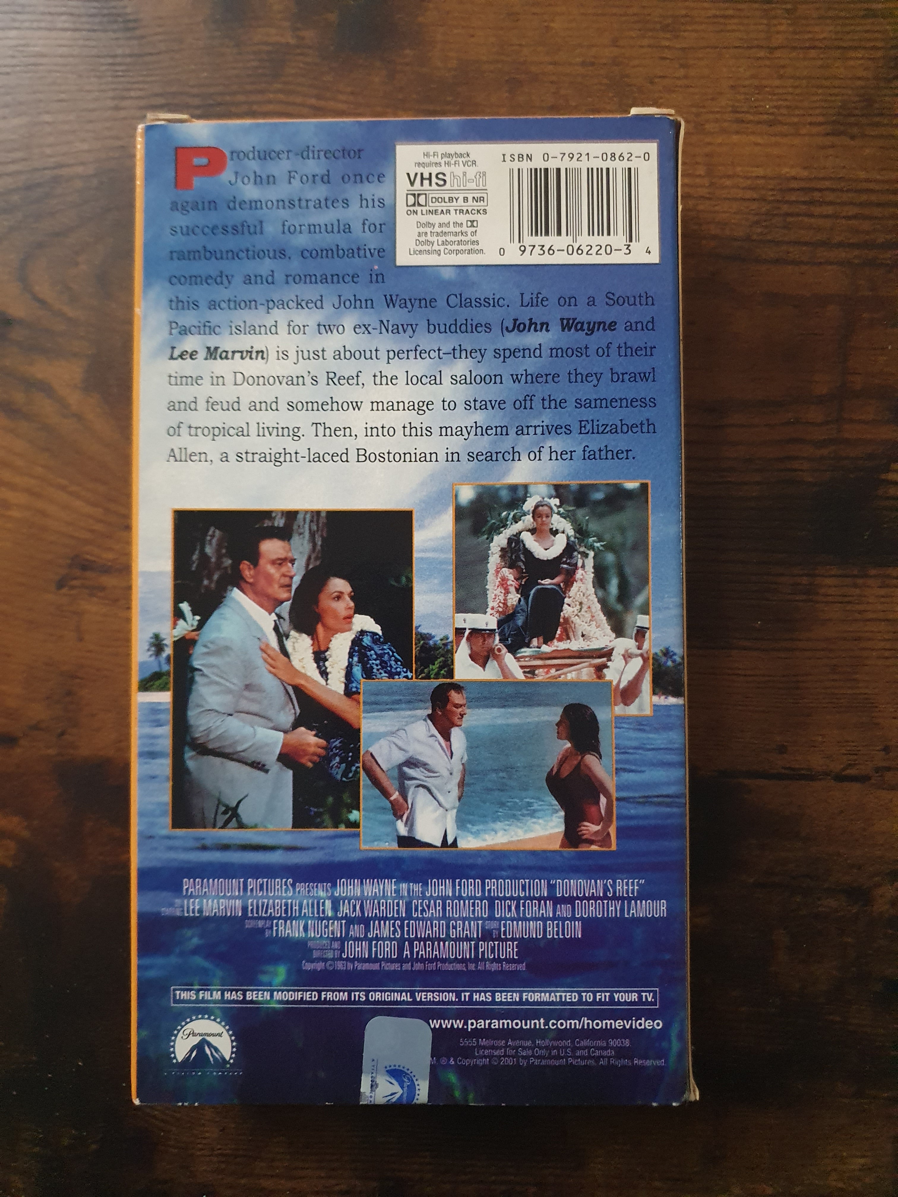 John Wayne VHS Unrated - Donovan's Reef