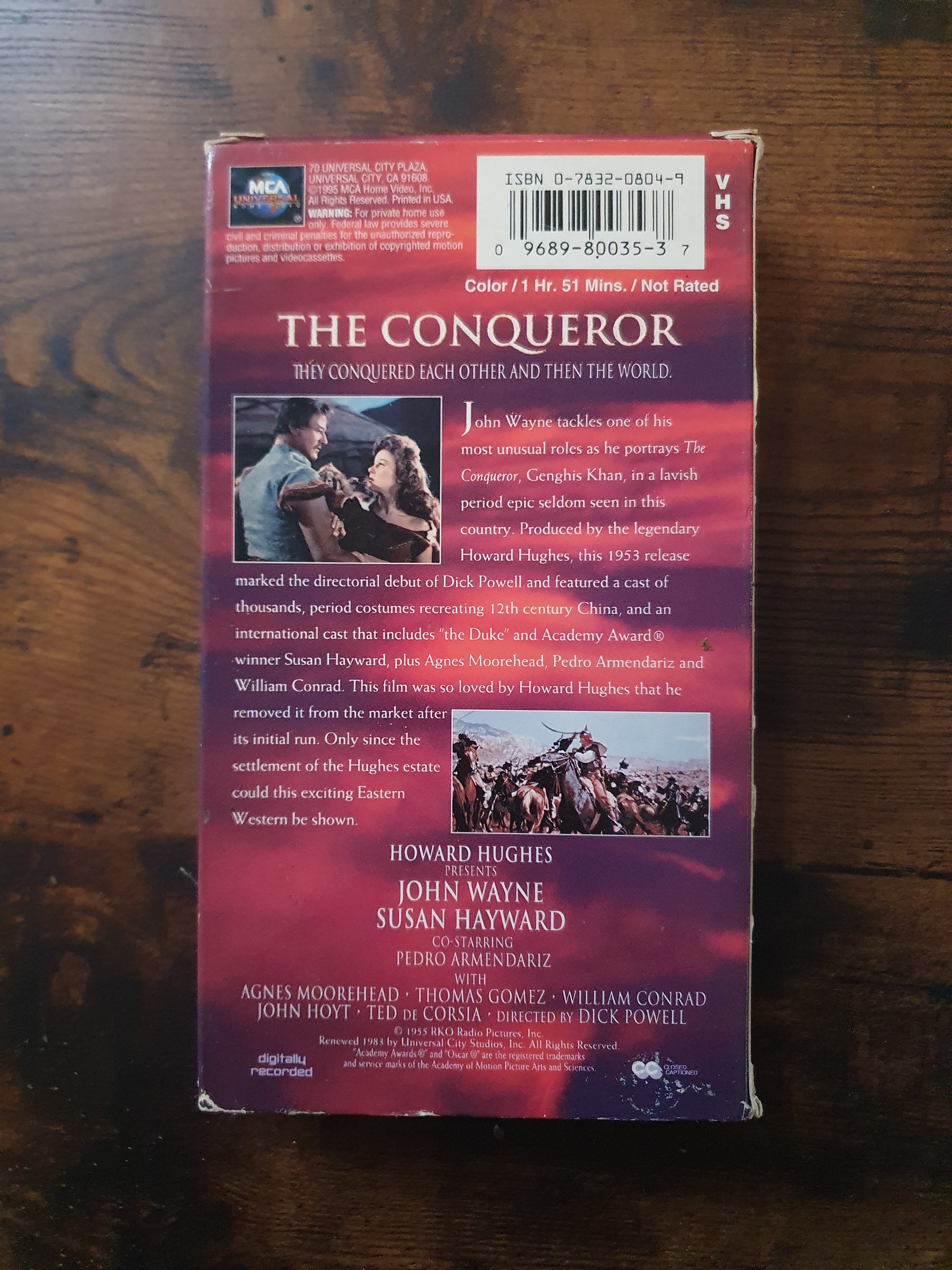 John Wayne VHS Unrated - The Conqueror