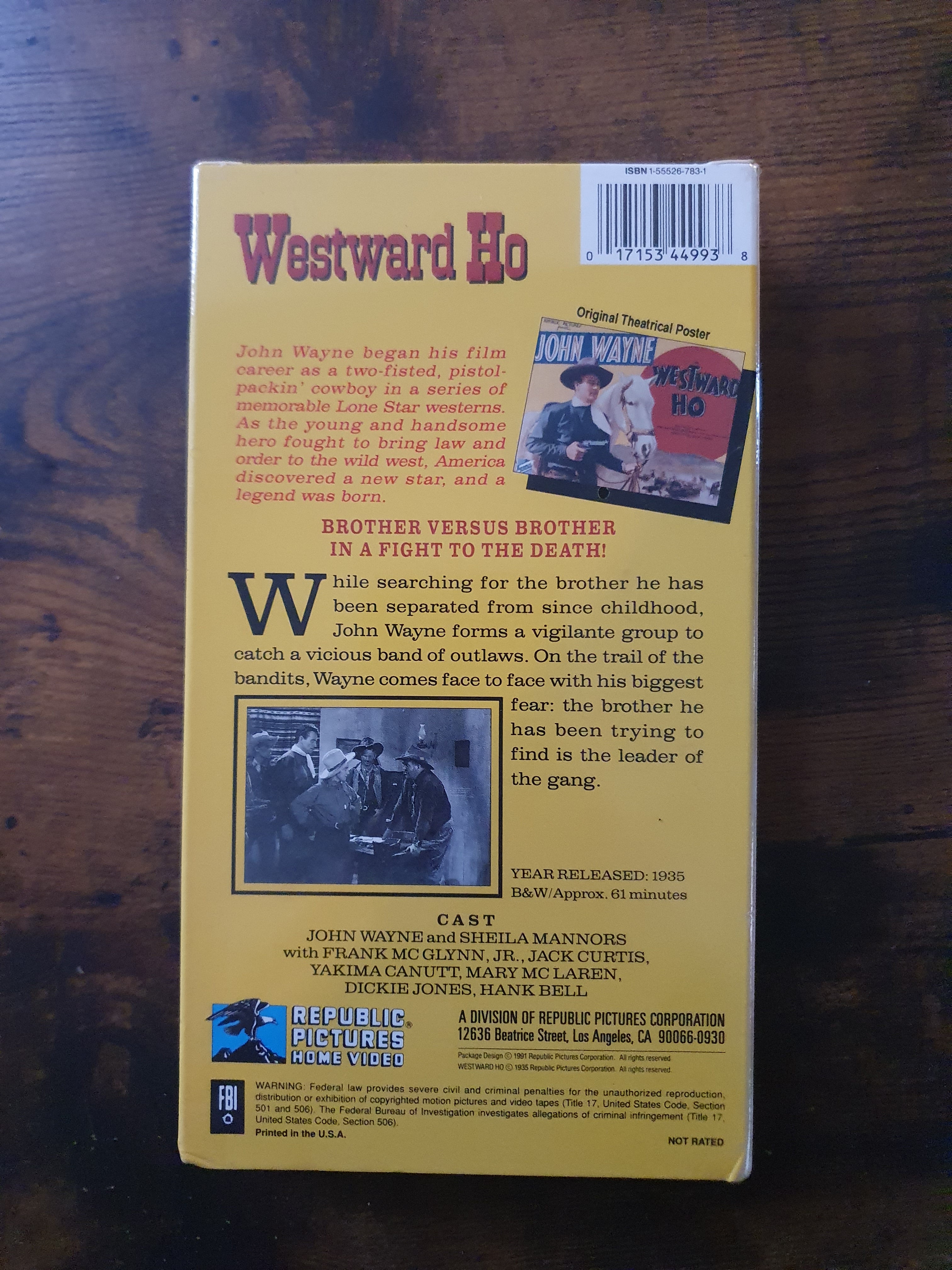 Sealed VHS: John Wayne - Westward Ho