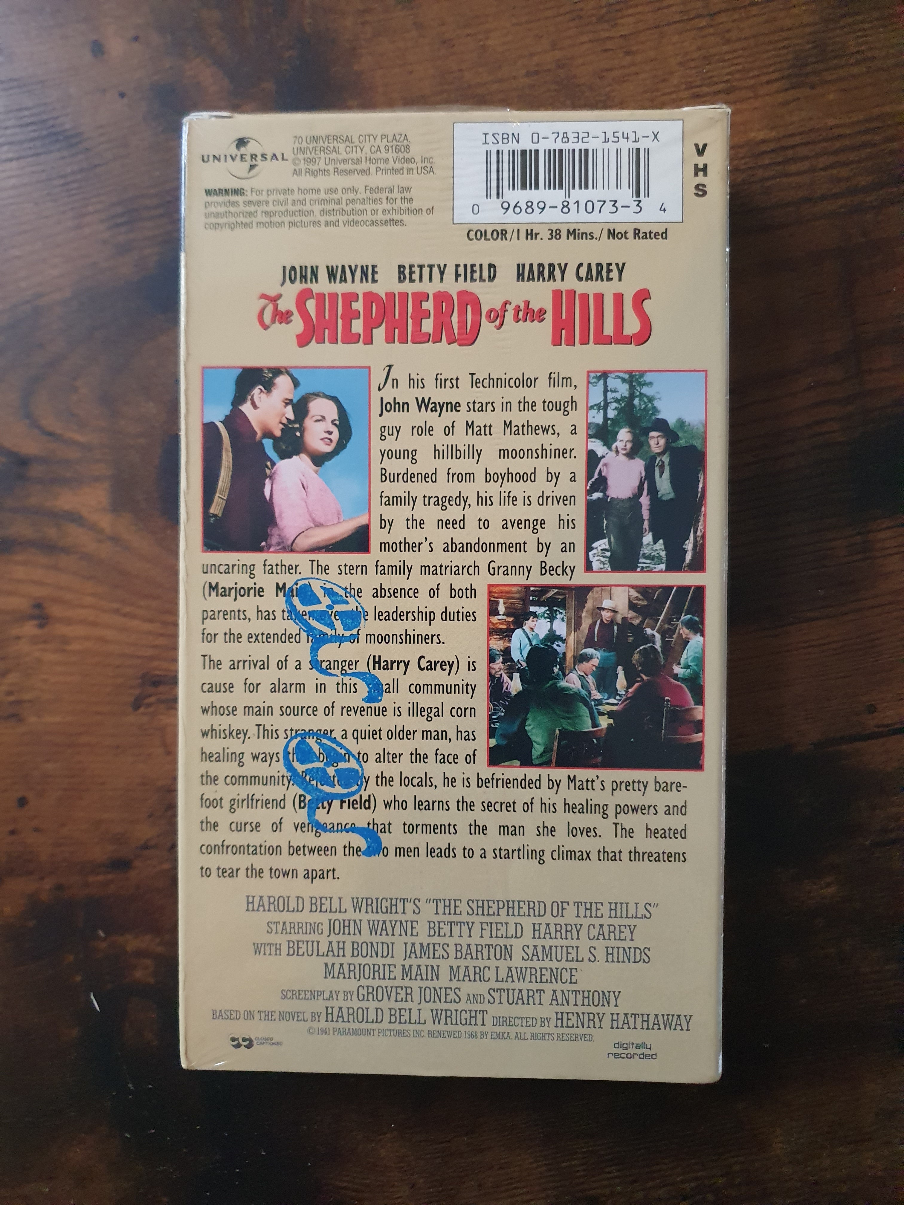 Sealed VHS: John Wayne - The Shepherd of the Hills