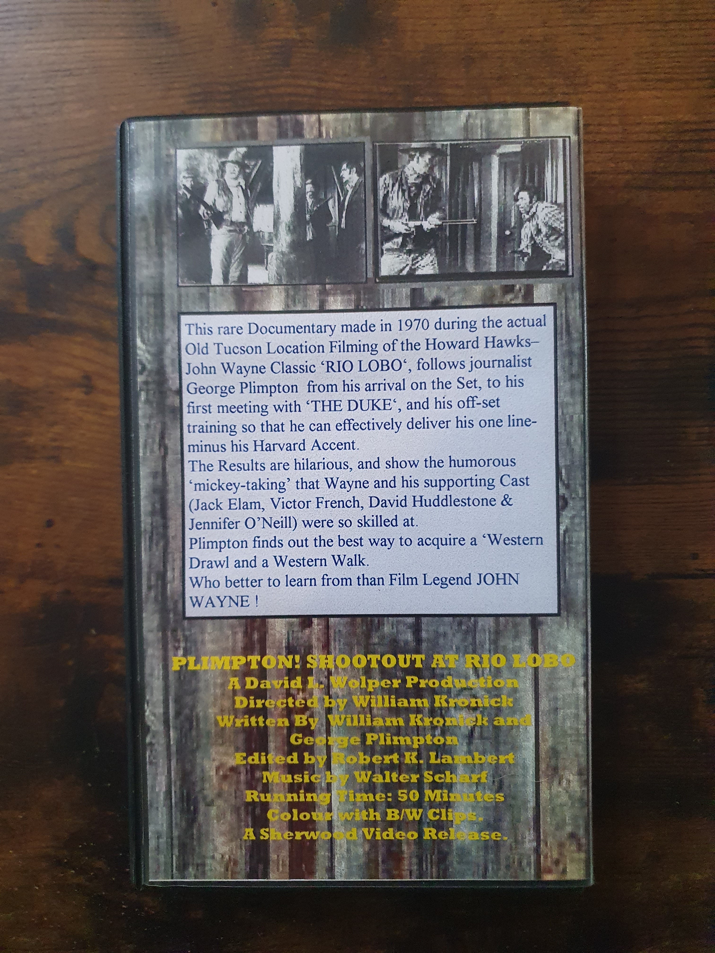 John Wayne VHS Unrated - Plimpton! Shootout at Rio Lobo